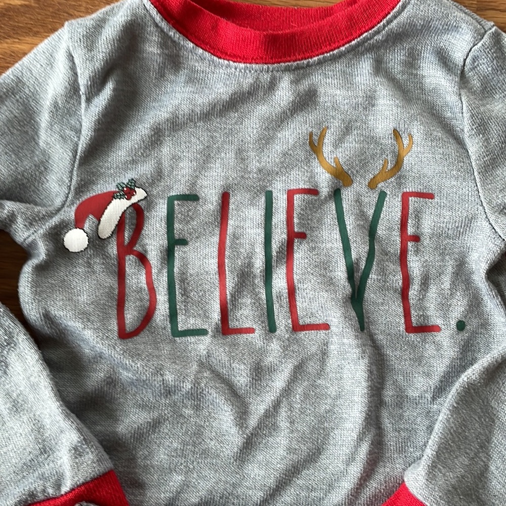 Rae Dunn unisex holiday pjs. 24 mo - Picture 2 of 3